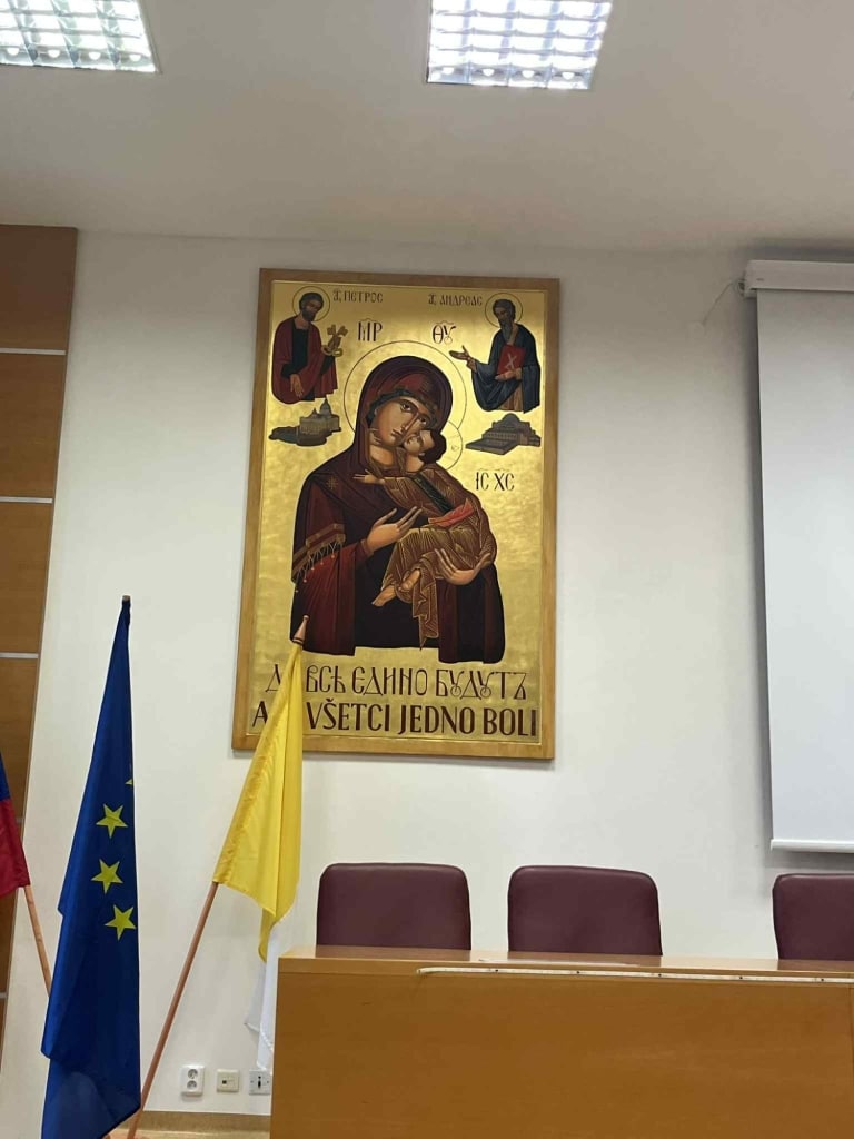 Ikona Matki Bożej z Dzieciątkiem na Uniwersytecie Preszowskim
