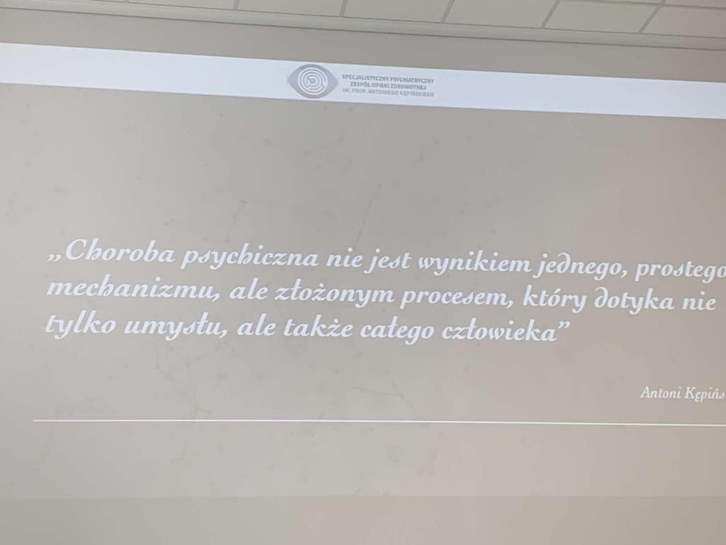 Cytat o chorobie psychicznej z konferencji w SPZOZ Jarosławiu