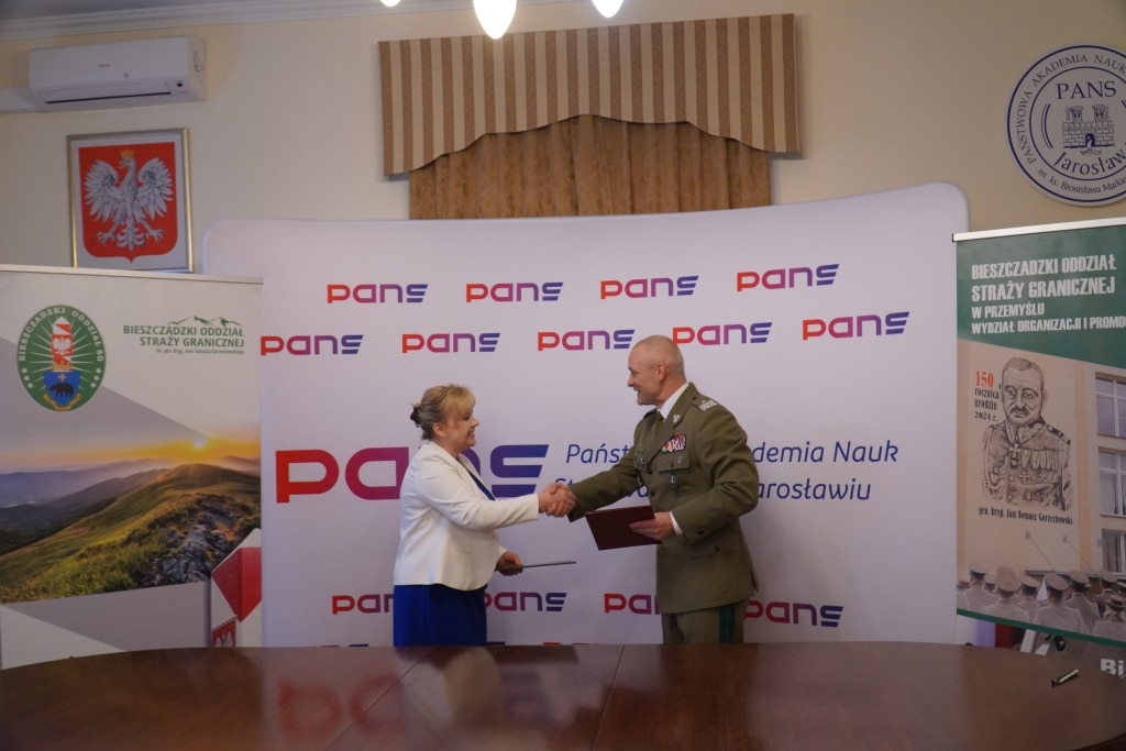Podpisanie porozumienia z Bieszczadzkim Odziałem Straży Granicznej w Przemyślu.