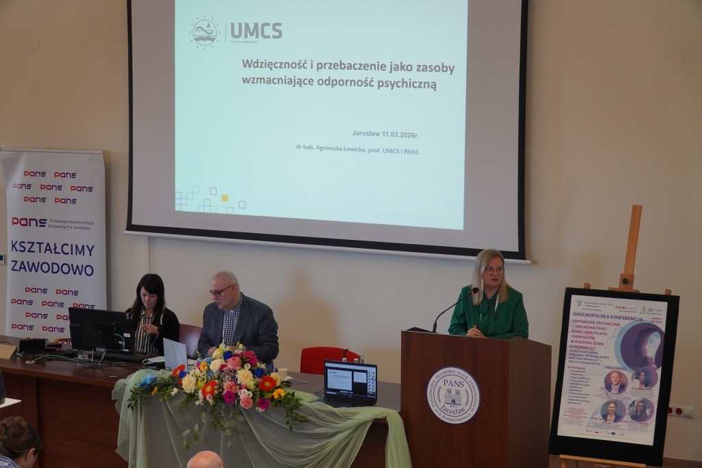 Konferencja UMCS: "Wdzięczność i przebaczenie jako zasoby wzmacniające odporność psychiczną
