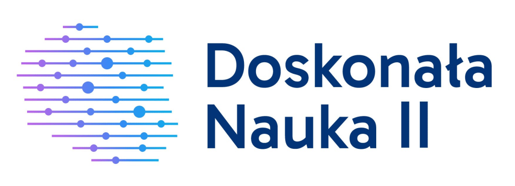 Logo Doskonała Nauka II z ikoną i tekstem w języku polskim.