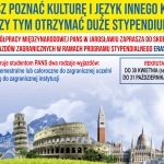 Rekrutacja na studia i praktyki ERASMUS+: Wieże, Koloseum, Wieża Eiffla.