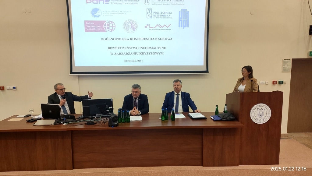 Ogólnopolska Konferencja Naukowa Bezpieczeństwo Informacyjne w Zarządzaniu Kryzysowym, 22 stycznia 2025.