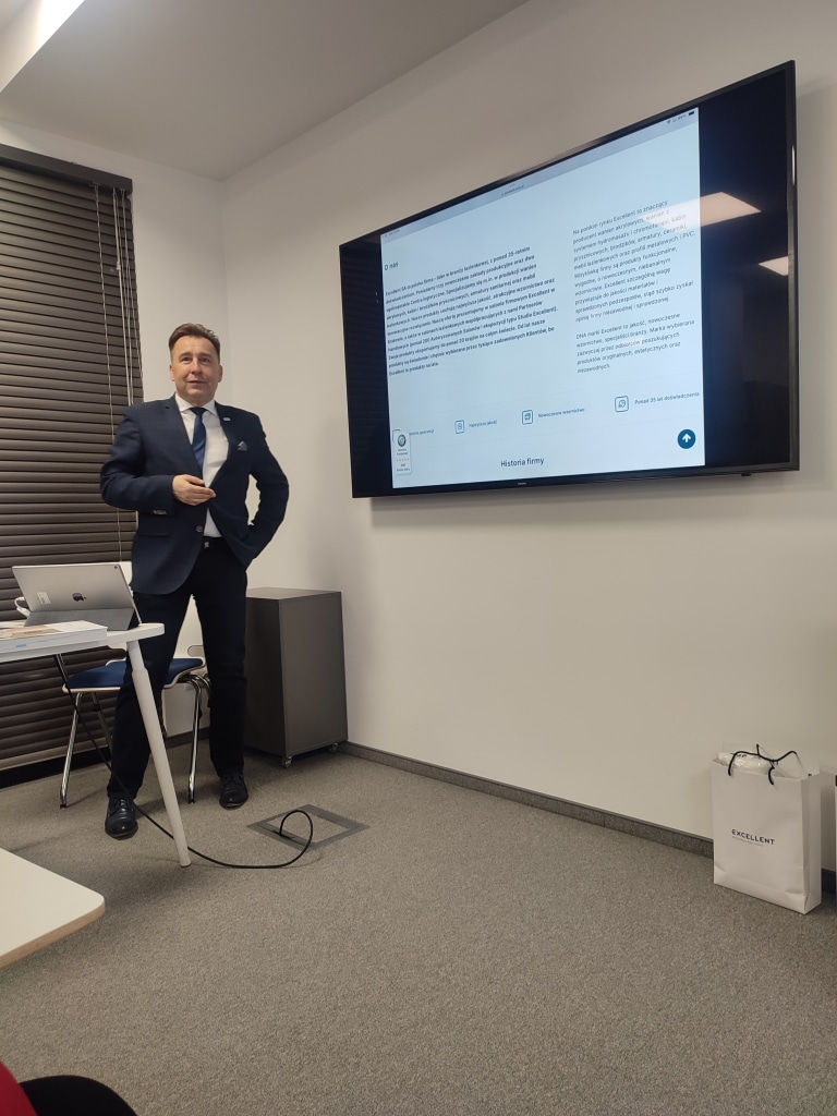 Prezentacja podczas wizyty studyjnej w Excellent S.A.