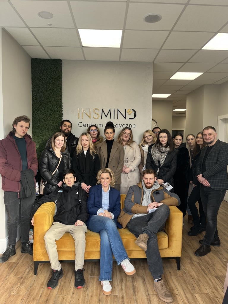 Studenci psychologii w Centrum Medycznym INSMIND w Krakowie.