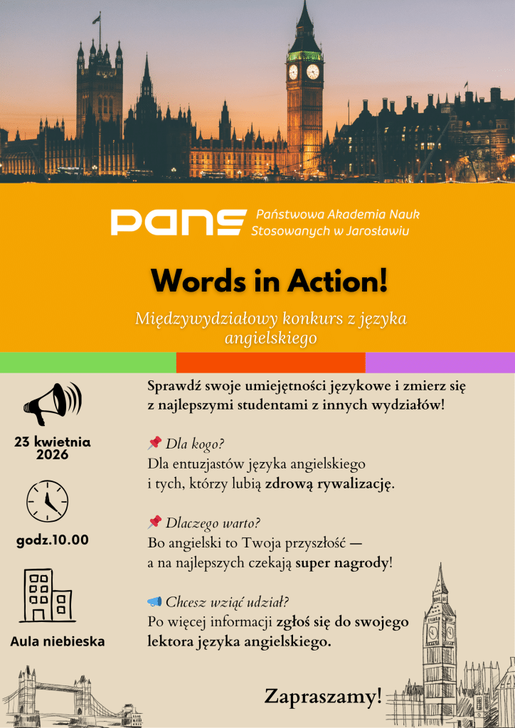 Międzywydziałowy konkurs języka angielskiego „Words in Action”