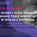 Plakat konferencji „Kiedy boli dusza i życie traci sens” PANS Jarosław
