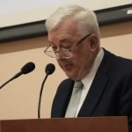 Profesor Wiesław Barabasz podczas uroczystości 30-lecia profesury.