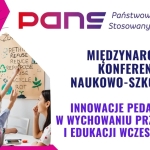 Plakat konferencji PANS Jarosław: Innowacje pedagogiczne w wychowaniu przedszkolnym i edukacji wczesnoszkolnej