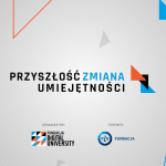 Logo i tytuł programu „Przyszłość. Zmiana. Umiejętności.”