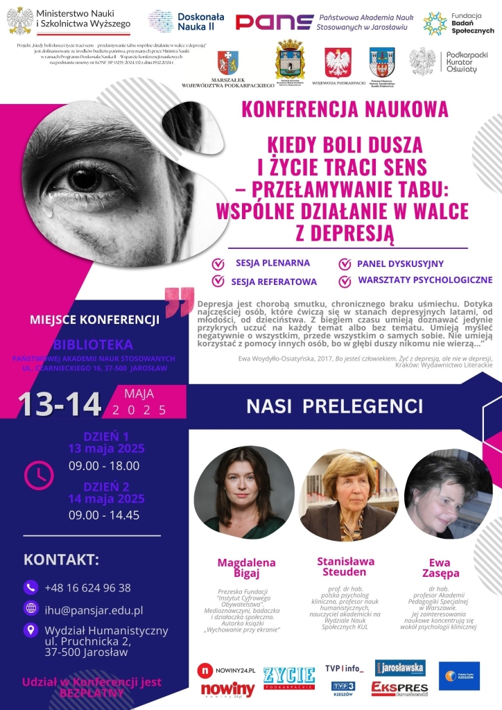 Konferencja naukowa o depresji: panel dyskusyjny, prelegenci i hasło wydarzenia