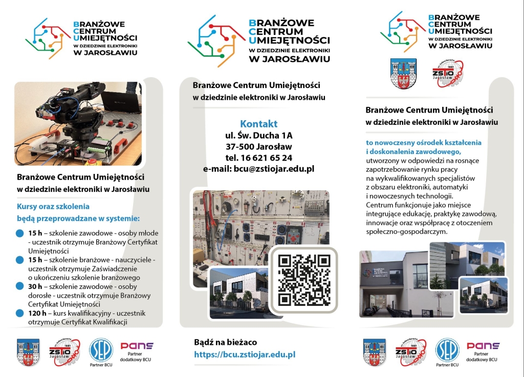 Branżowe Centrum Umiejętności Jarosławiu: robotyka, elektronika, kontakt