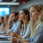 Uczestnicy seminarium „Problemy współczesnej administracji” słuchają wykładu