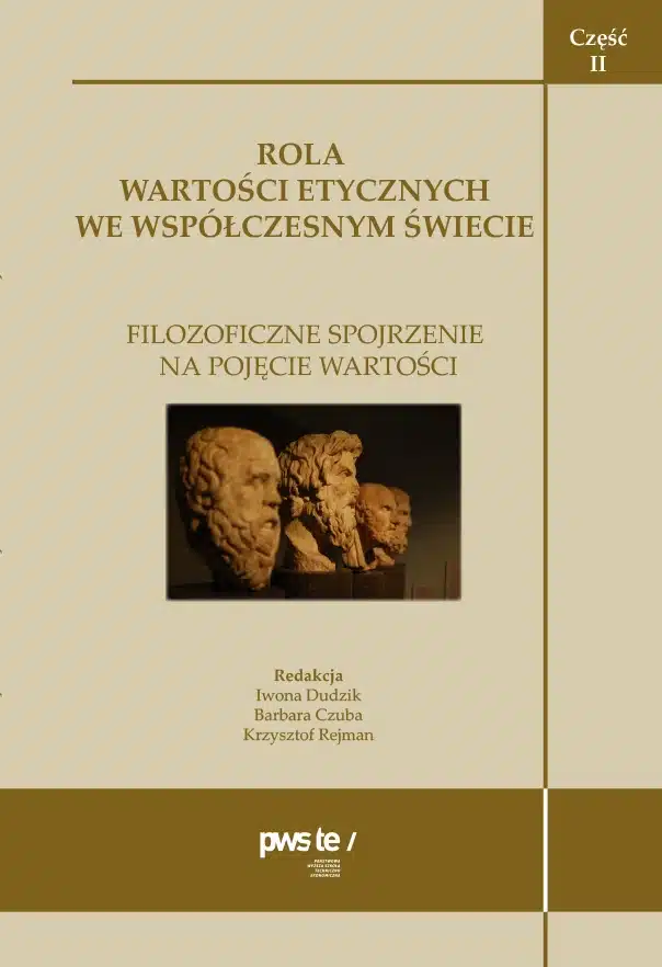 Okładka książki "Rola wartości etycznych we współczesnym świecie" z popiersiami