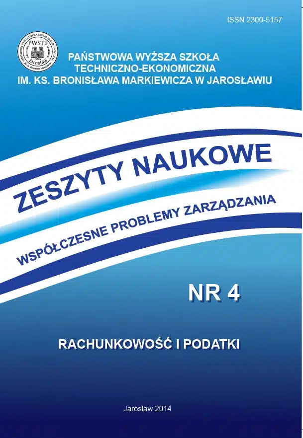 Okładka zeszytu naukowego nr 4: Rachunkowość i podatki