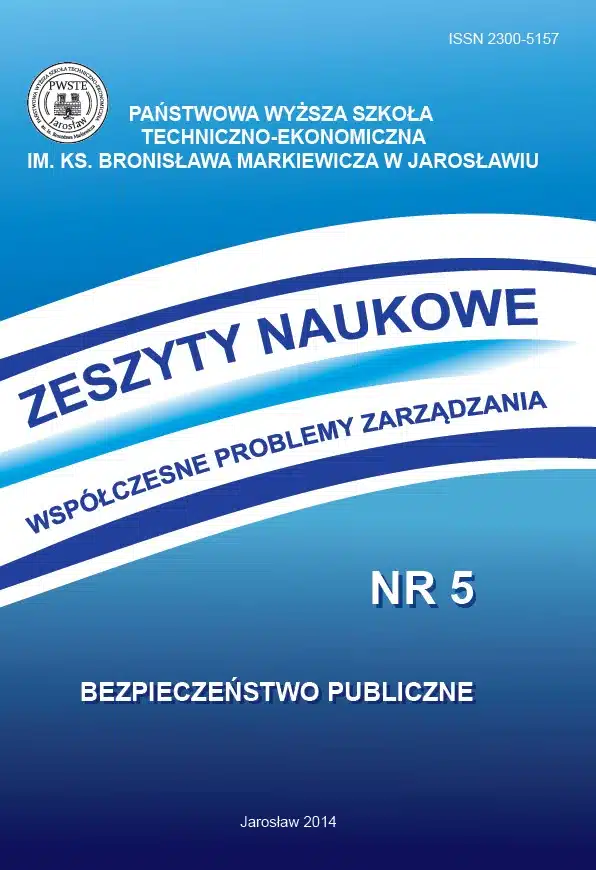 Zeszyty naukowe nr 5: Bezpieczeństwo publiczne, Państwowa Wyższa Szkoła Techniczno-Ekonomiczna Jarosław