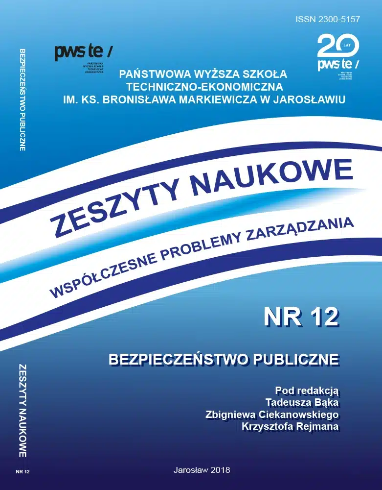 Okładka "Zeszyty Naukowe": Bezpieczeństwo Publiczne, Nr 12