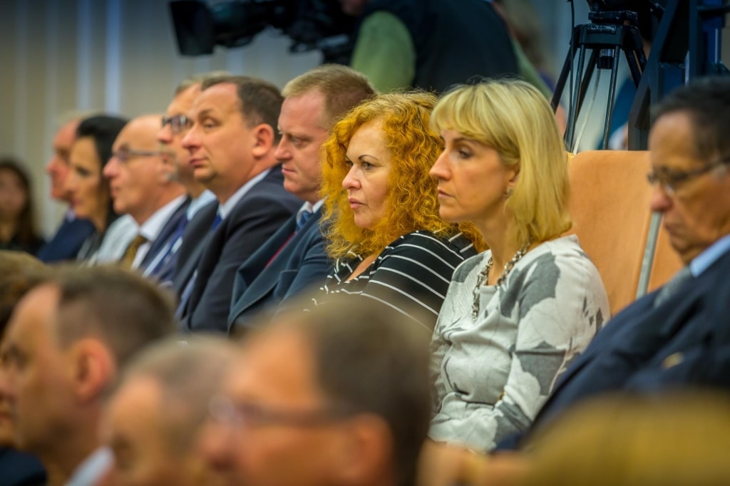 Uczestnicy Inauguracji Roku Akademickiego 2018/2019 w sali.