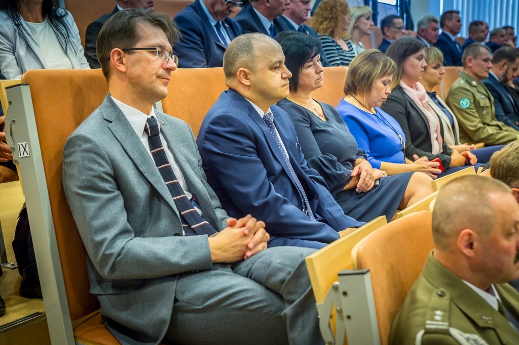Uczestnicy inauguracji roku akademickiego 2018/2019 w sali wykładowej.
