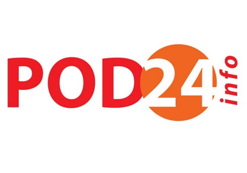 Logo POD24.info z pomarańczowym okręgiem i tekstem.