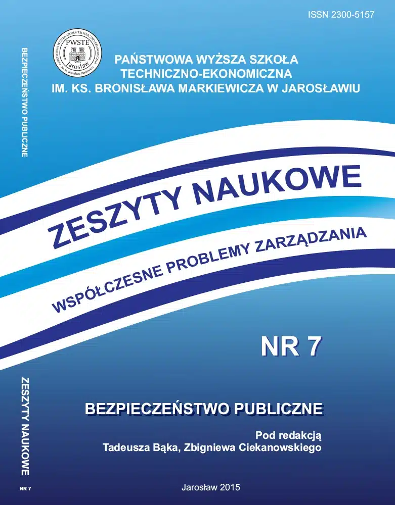 Okładka "Zeszyty Naukowe Bezpieczeństwo Publiczne" nr 7
