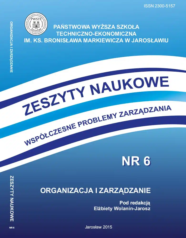 Zeszyty Naukowe nr 6: Organizacja i Zarządzanie, Państwowa Wyższa Szkoła Techniczno-Ekonomiczna